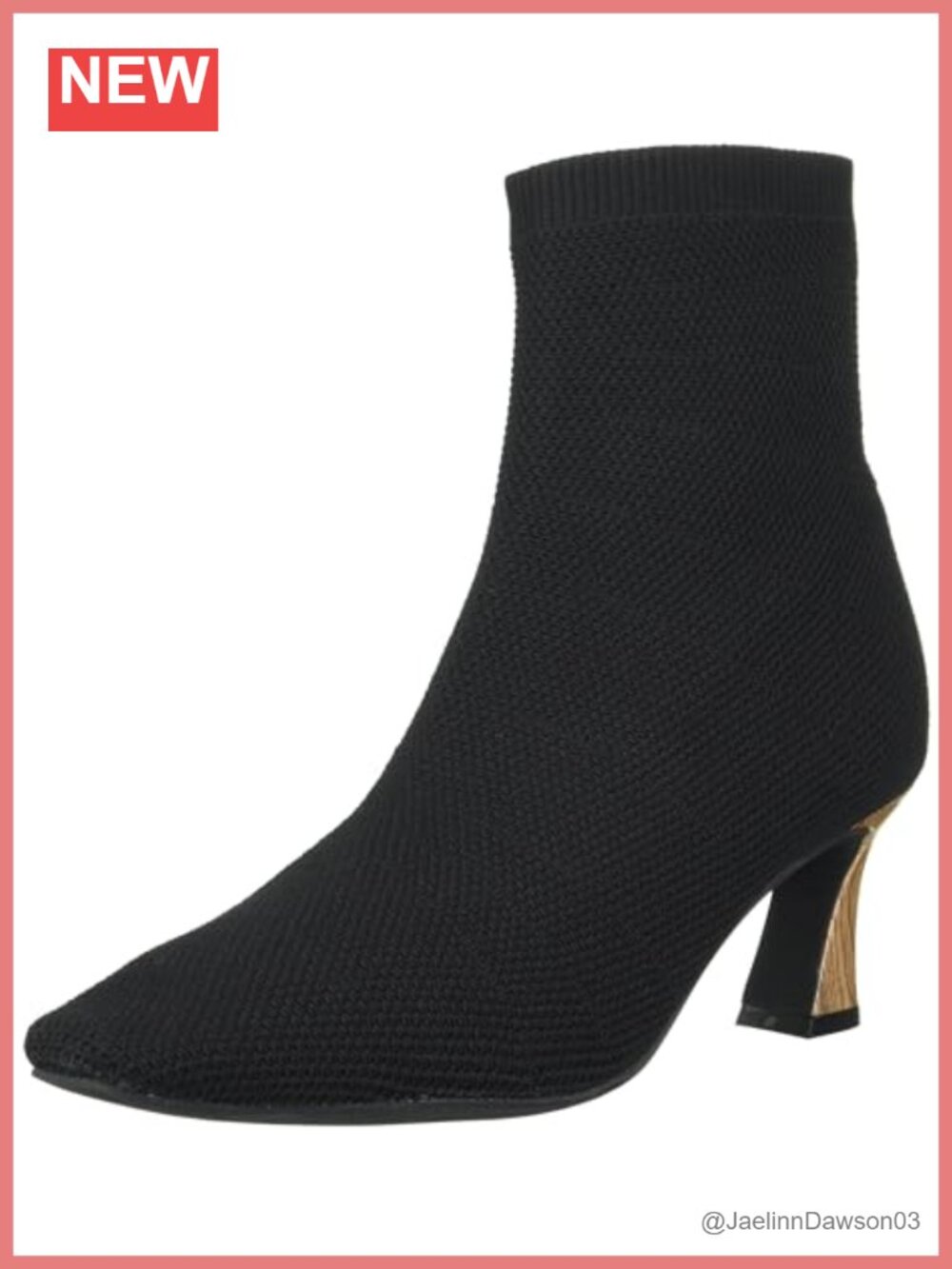 Recycled Knit Ankle Booties with Leather Lining and Memory Foam